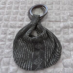 Ricki Designs Silver Beaded Clutch Bag ~ Elegant Evening Formal Cocktail